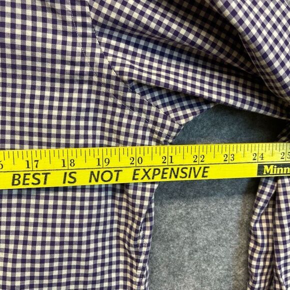 POLO RALPH LAUREN Shirt Men's Small Purple White Plaid Classic Fit Button Down - Picture 9 of 16